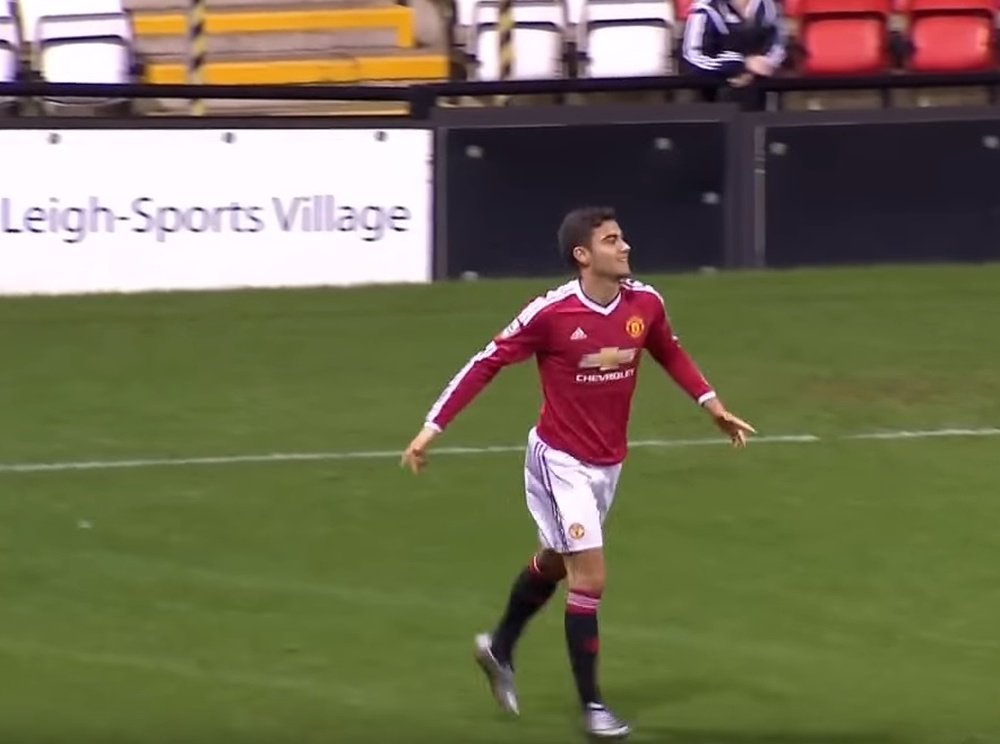 Andreas Pereira, celebrando su gol olímpico. Mutv