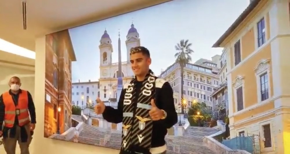 Andreas Pereira ya está en Roma. Captura/Lazio