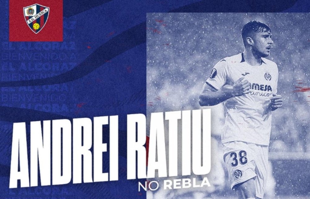Andrei Ratiu, nuevo jugador de la SD Huesca. Twitter/SDHuesca
