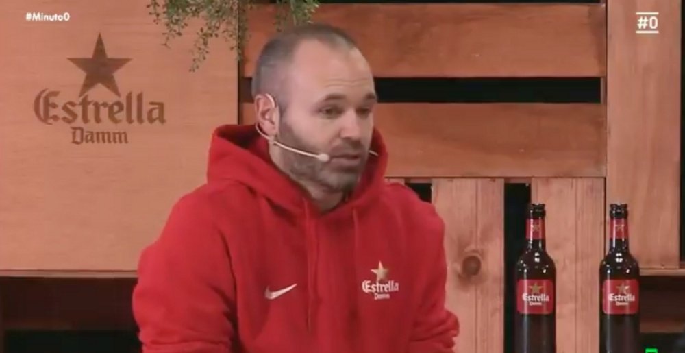 Iniesta appeared in front of the media on Wednesday. Captura/0