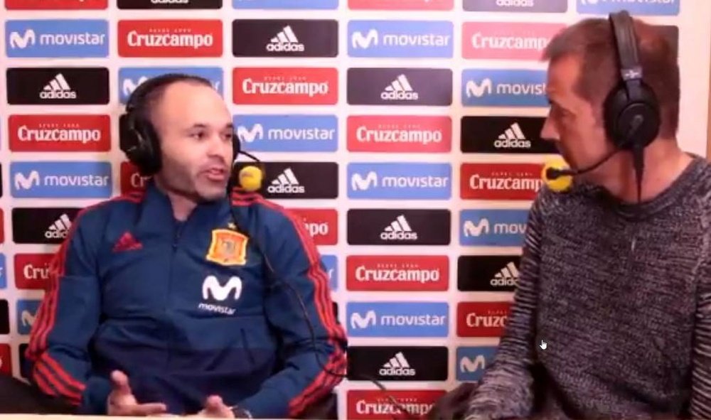 Iniesta revealed the World Cup may be his last outing in a Spain shirt. Screenshot/ElLarguero