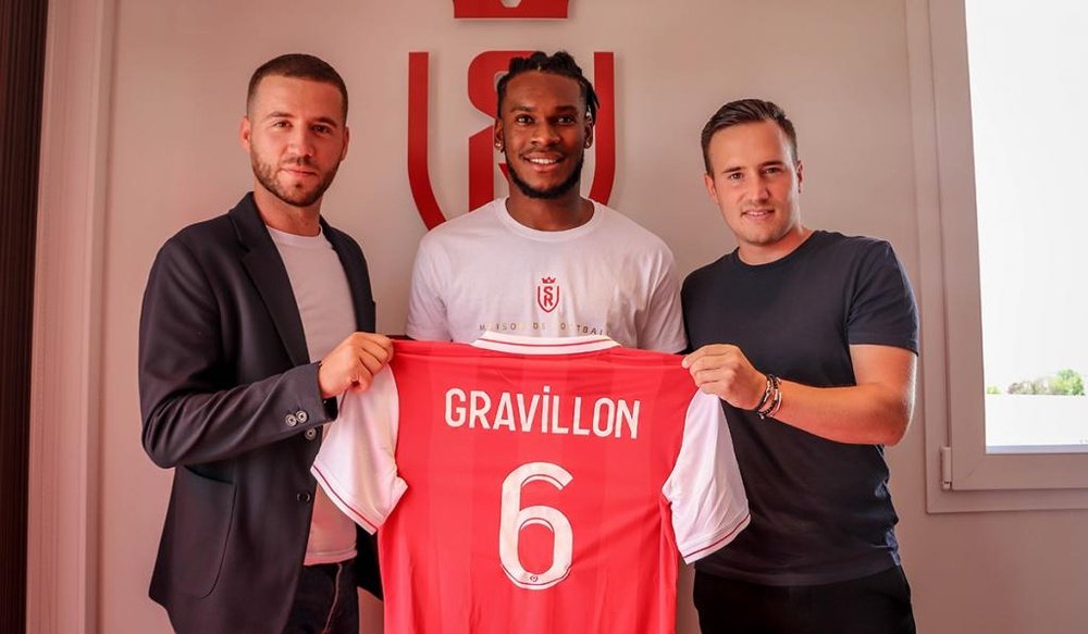 Le Stade de Reims signe Andrew Gravillon. Twitter/StadedeReims