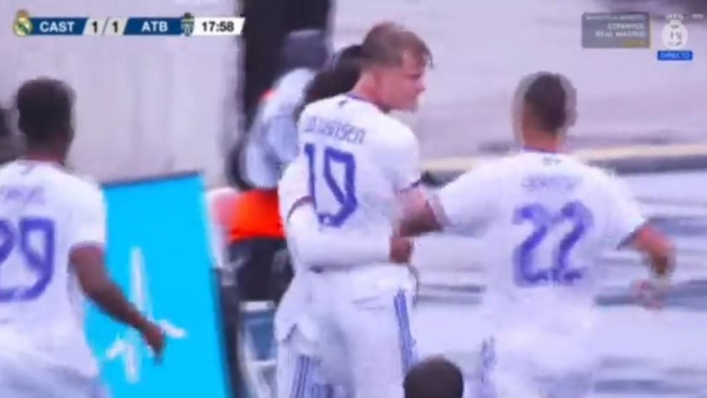 Gudjohnsen está destacando mucho. Captura/RealMadridTV