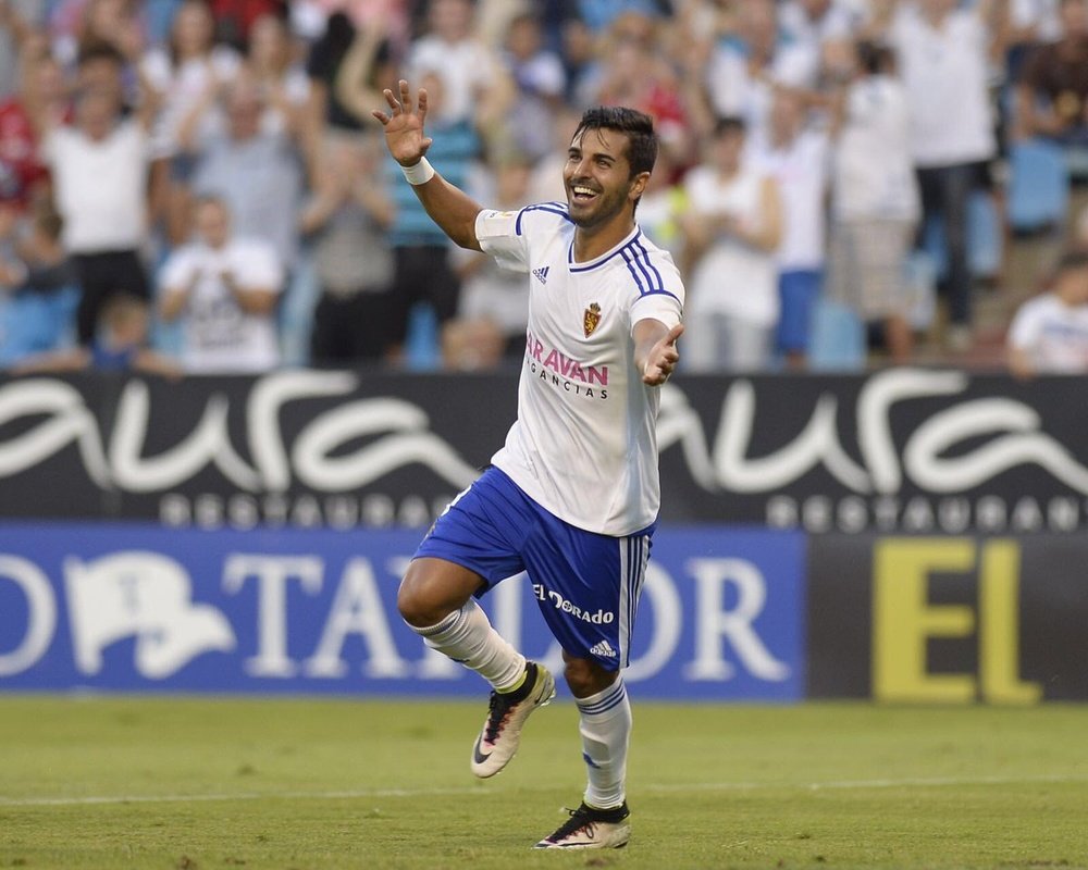 Un gol de Ángel le dio los tres puntos al Zaragoza. RealZaragoza