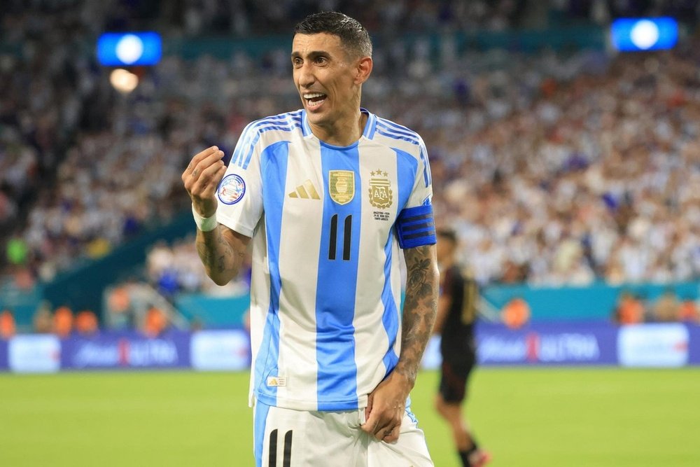 Di María habló tras el último triunfo de argentina. EFE/EPA