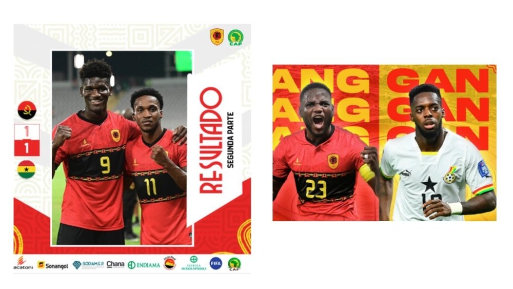 Angola elimina Gana, em partida pelas classificatórias da CAN. Captura/Insta@faf_angola