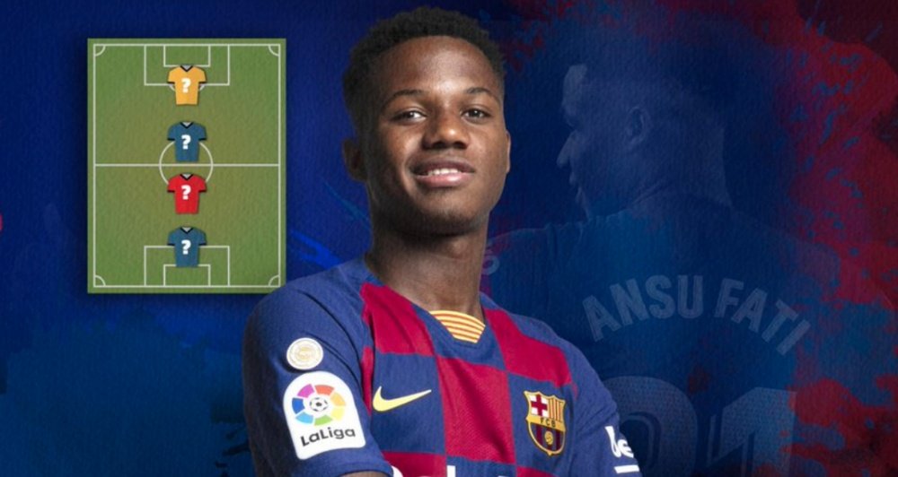 Ansu Fati picked his four favourite players. FCBarcelona