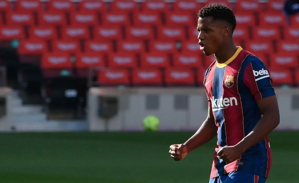 Ansu Fati pode estar em campo hoje contra o Levante. AFP