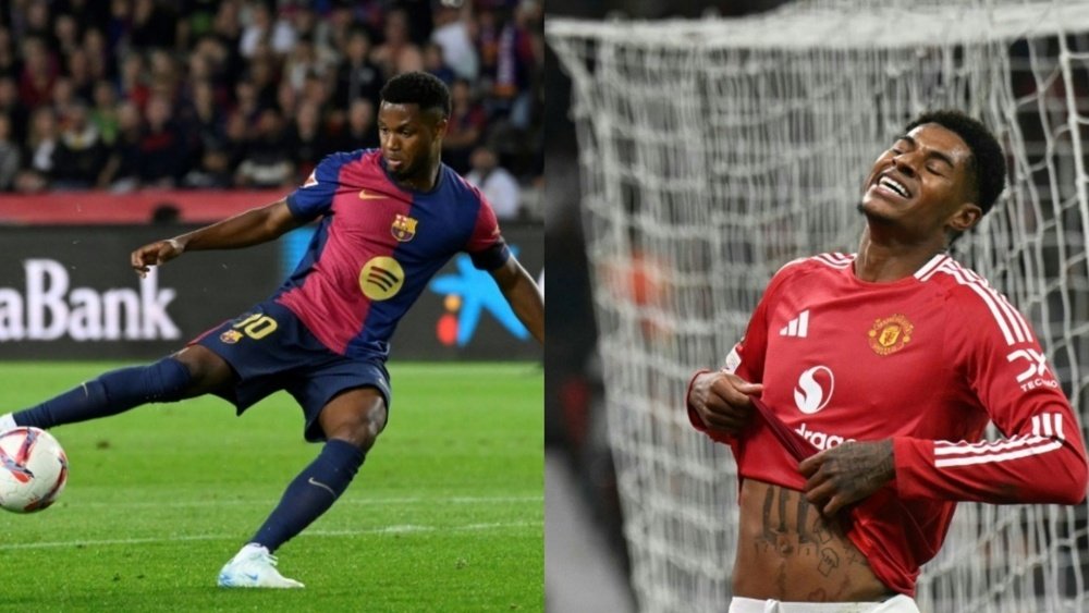 Barcelona will move for Rashford if Ansu Fati accepts to leave. AFP/AFP
