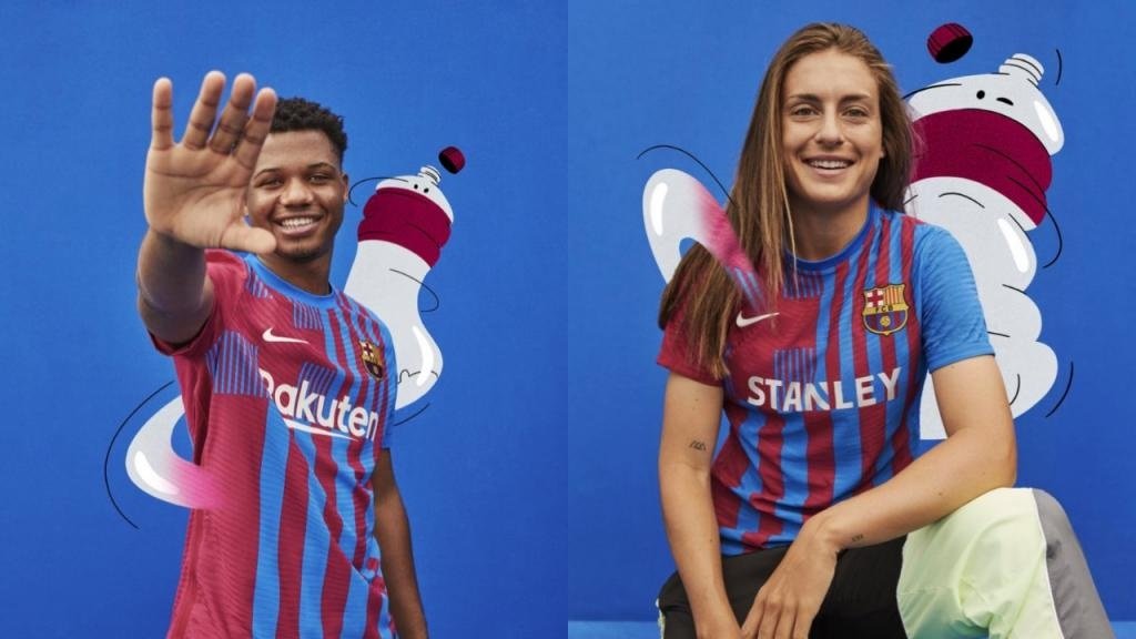 Ansu Fati y Alexia Putellas posaron. FCBarcelona