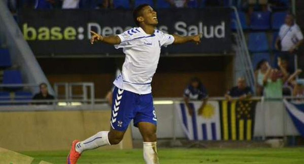 Anthony `Choco´ Lozano marcó un doblete con el Tenerife. Twitter