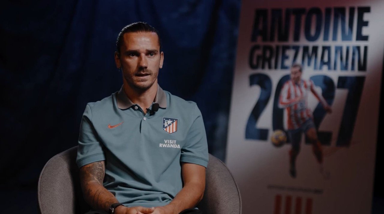 Griezmann ha renovado con el Atlético hasta 2027. Captura/X/Atleti