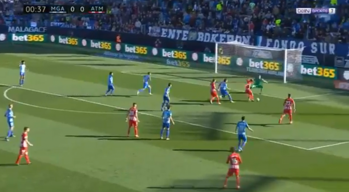 Griezmann gave Atletico the lead against Malaga after 39 seconds