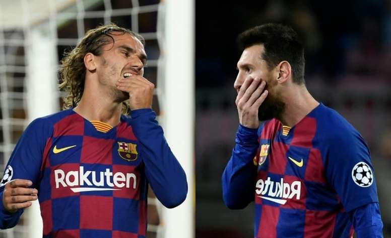 Griezmann y Messi, durante un partido con el Barça