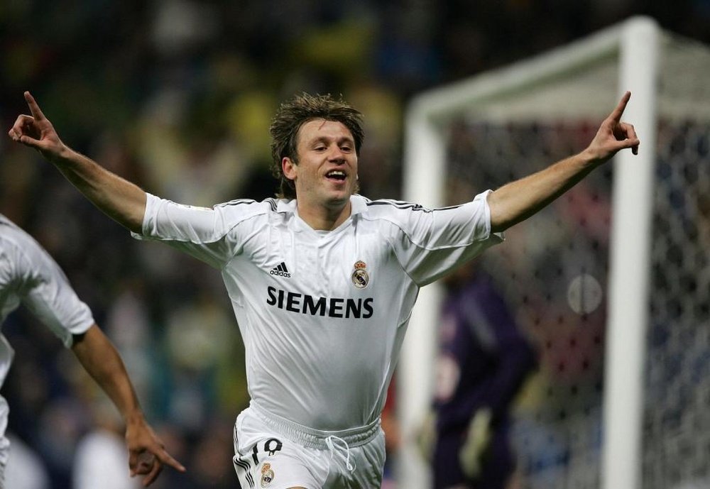Cassano recalled the day he was presented as a new Real Madrid player. AFP