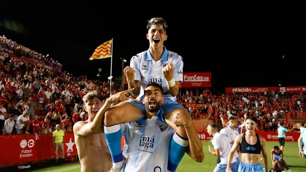 El Málaga le arrebató el ascenso al Nàstic de Tarragona hace justo un año. Málaga CF