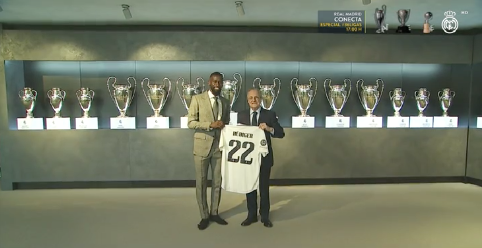 La presentación de Rüdiger con el Real Madrid