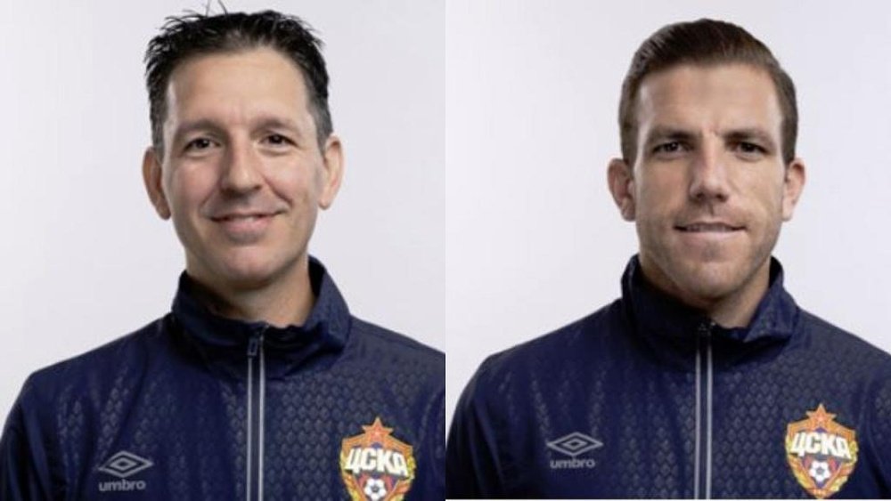 Antonio Tapia y David Díaz, dos fisioterapias que trabajan en el equipo ruso. CSKA