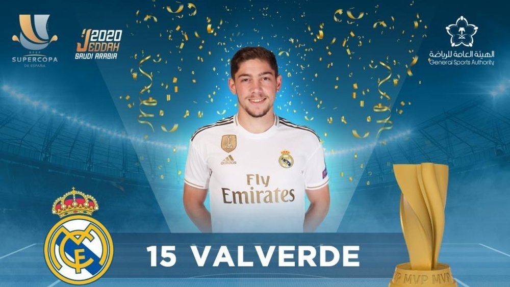 Valverde é eleito MVP apesar da sua entrada em Morata. Twitter/rfef