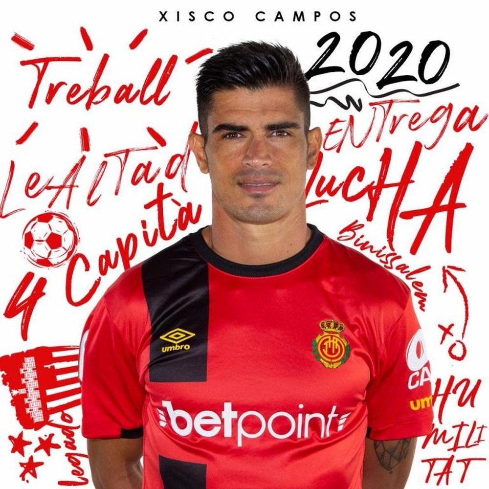 Xisco Campos, capitán del Mallorca, renovó hasta 2020. RCDMallorca