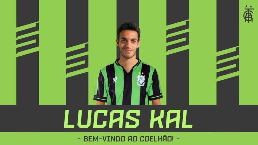Anuncio de Lucas Kal como jugador del América Mineiro. AméricaMG