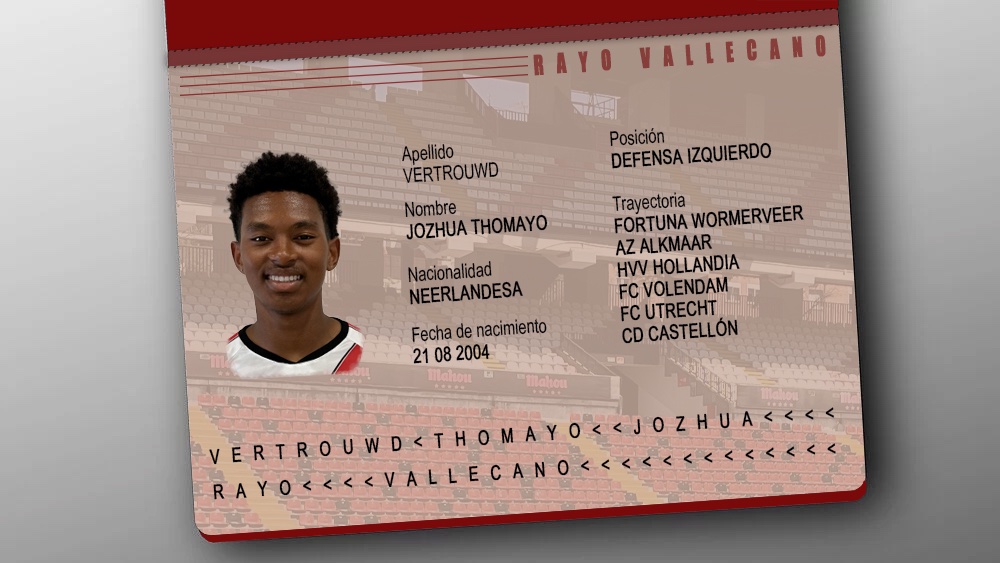 Jozhua Vertrouwd Rayo Vallecano