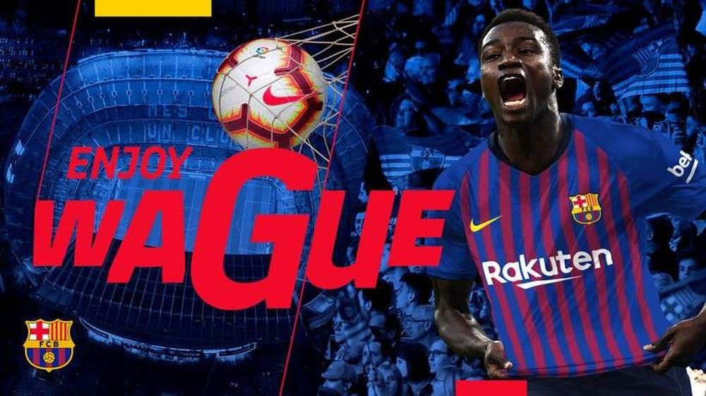 Wague est un joueur du Barça. Twitter/FcbarcelonaB