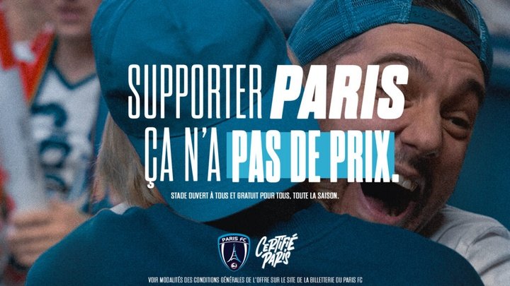 O Paris FC permitirá a entrada gratuita de torcedores em todos os seus jogos