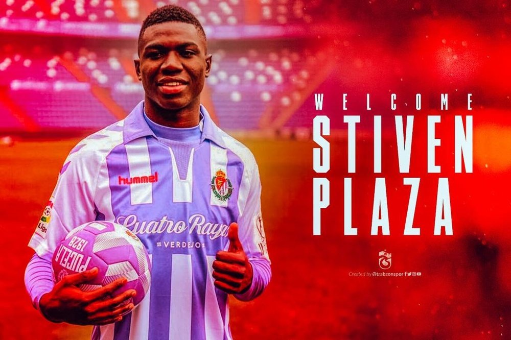 Stiven Plaza, cedido al Trabzonspor. Twitter/Trabzonspor