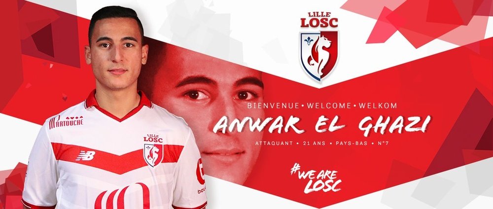 Anwar El Ghazi se ha convertido en nuevo jugador del Lille. LOSC