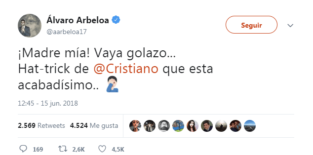 La réaction d'Arbeloa sur le dernier but de Ronaldo