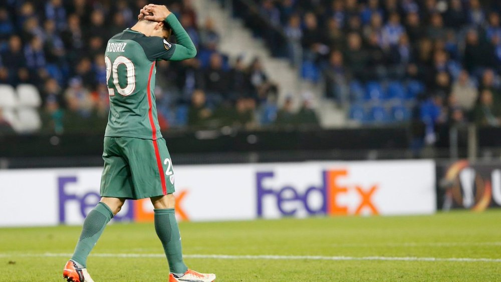 El Athletic volvió a caer a domicilio en Europa, esta vez ante el Genk belga. EFE/AFP