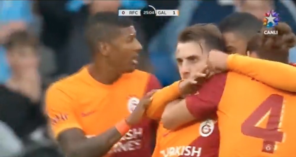 Arkurkoglu scored as Galatasaray drew 1-1. Screenshot/StarTV