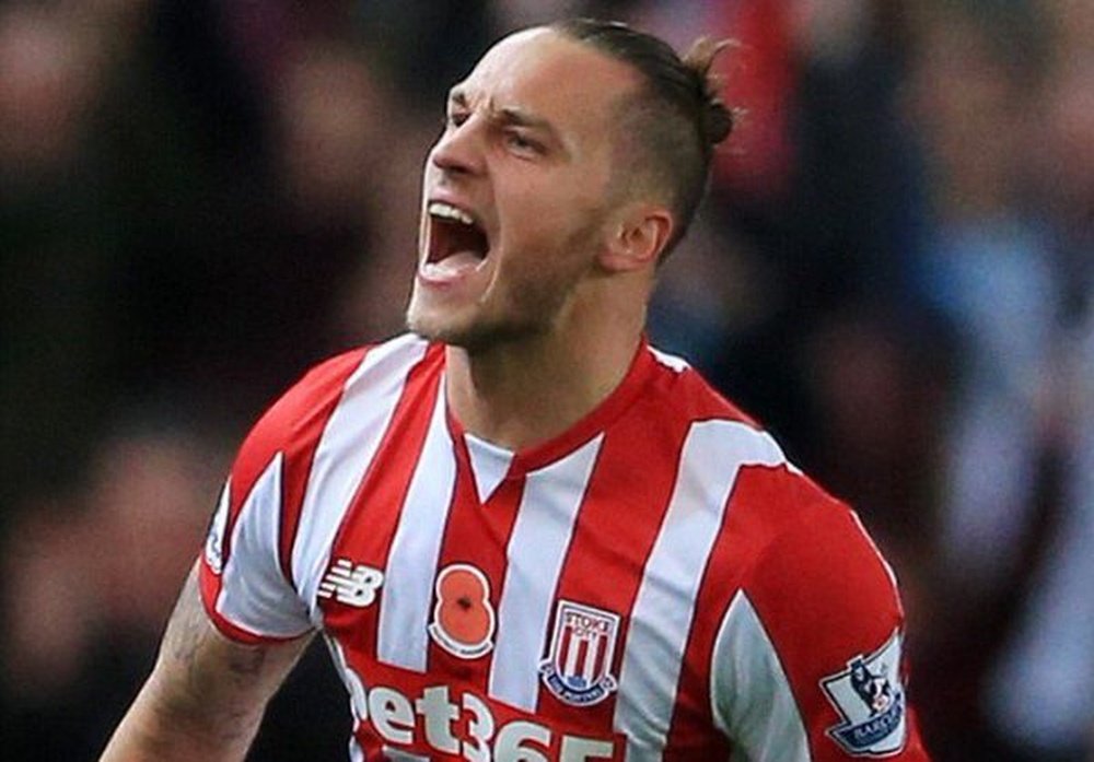 Marco Arnautovic said sorry for booking a red card. AFP