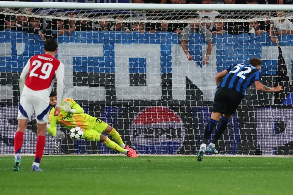 David Raya was Arsenal's hero in the Champions League match against Atalanta on Thursday. EFE