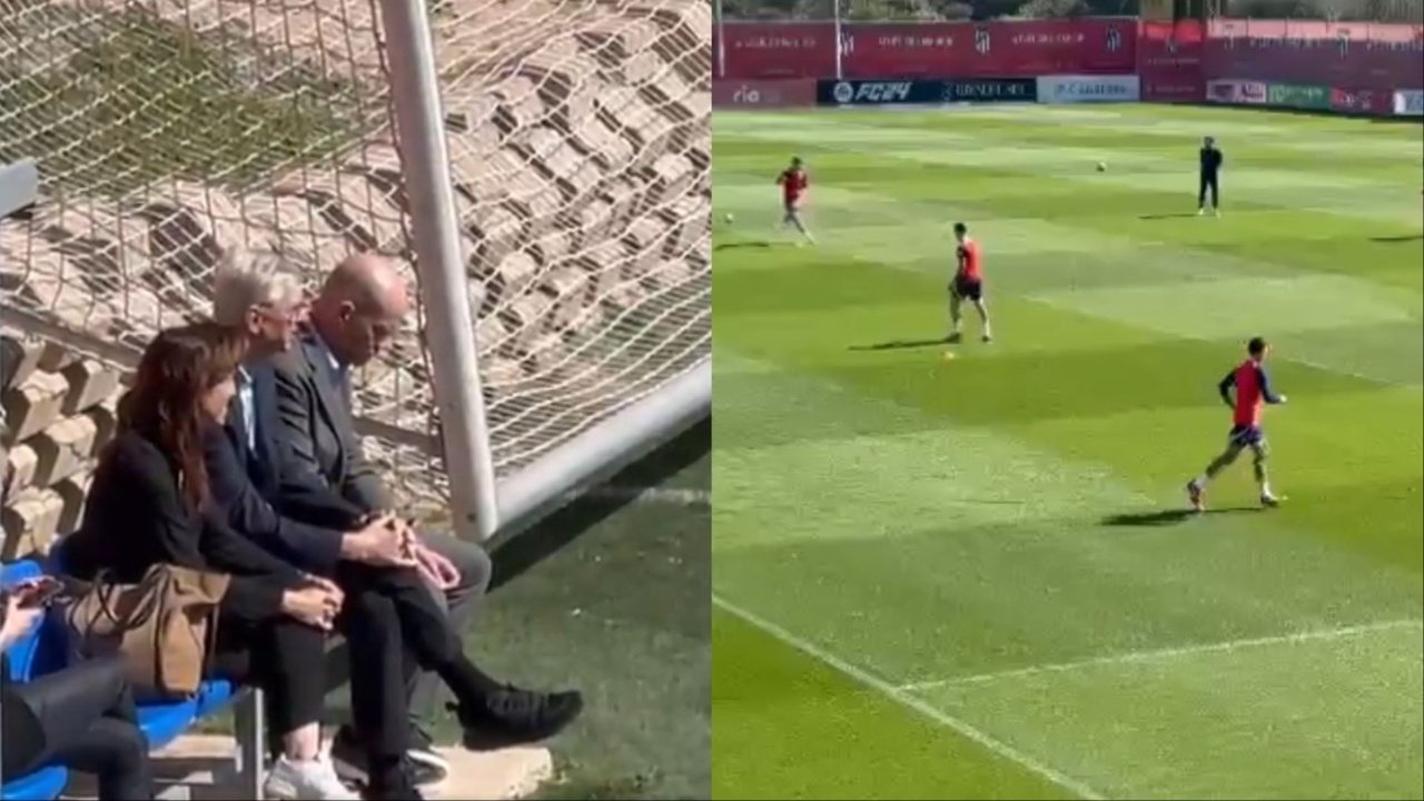 Wenger present at Atletico's last training session