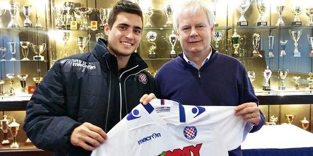 Arteaga, cedido al Hajduk Split. Twitter
