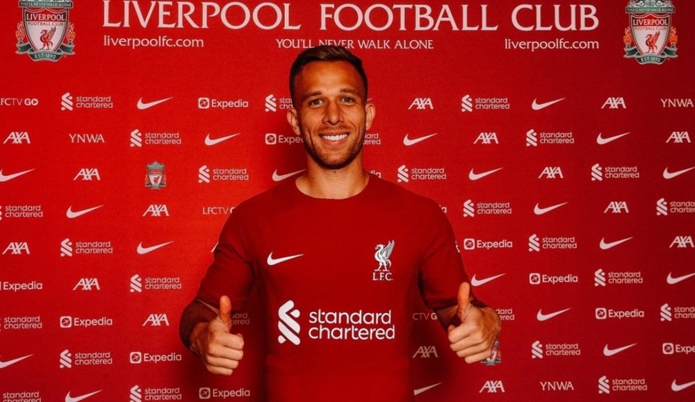 Arthur é apresentado como novo jogador do Liverpool em setembro de 2022.LiverpoolFC