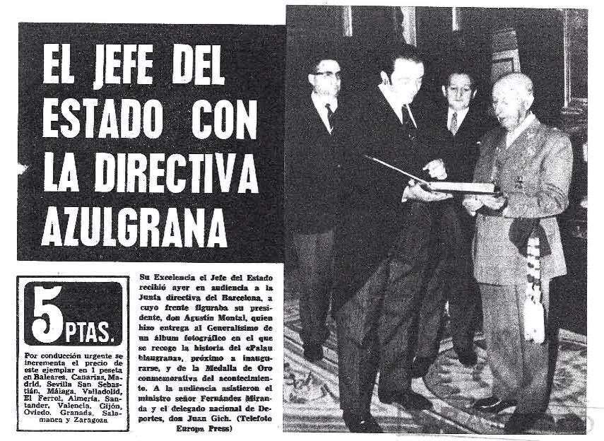 Francisco Franco y el FC Barcelona