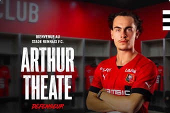 Artur Theate firma con el Stade Rennais FC. Captura/Stade Rennais