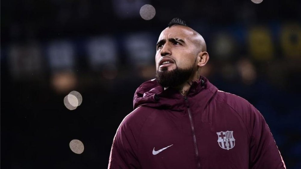 Vidal was not happy after the loss. AFP