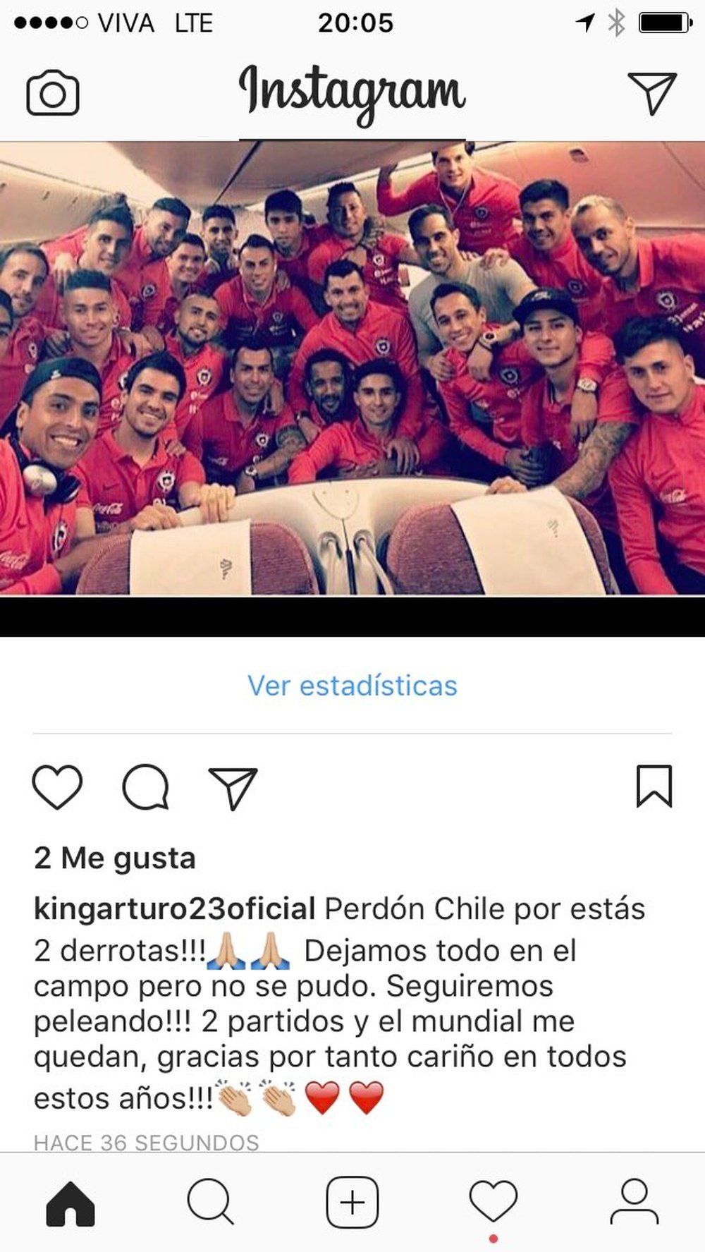 El centrocampista chileno hizó el importante anuncio a través de redes sociales. Instagram/ArturoVid