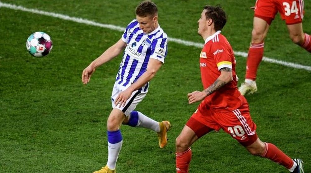 El Hertha Berlin, primer equipo alemán en cuarentena. AFP