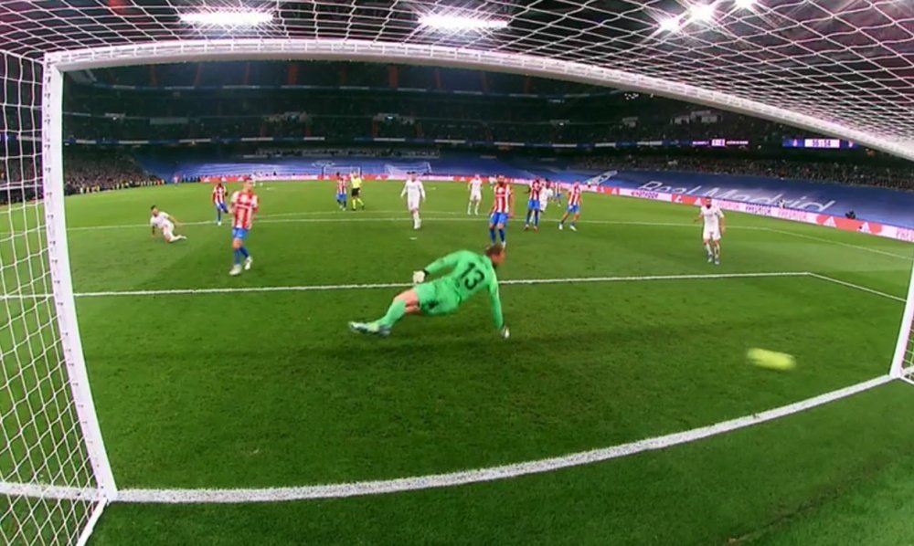 Asensio doubled Real Madrid's lead against Atletico Madrid. Screenshot/MovistarLaLiga
