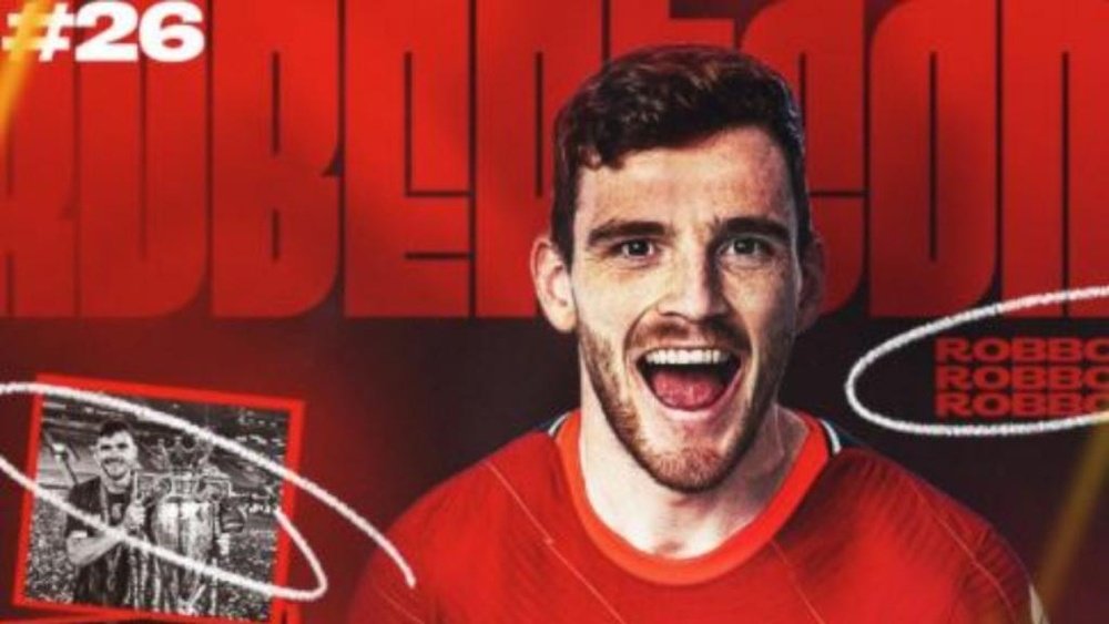 Andy Robertson prolonge son contrat avec Liverpool jusqu'en 2026. Twitter/LFC