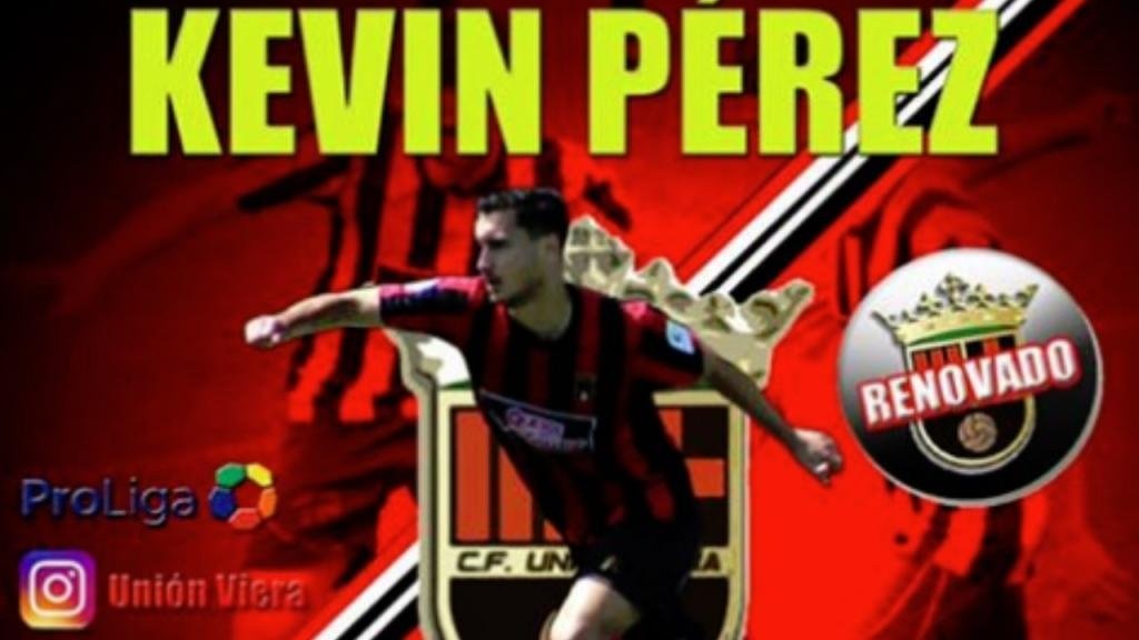 Así anunció el Unión Viera la renovación de Kevin Pérez. CFUniónViera