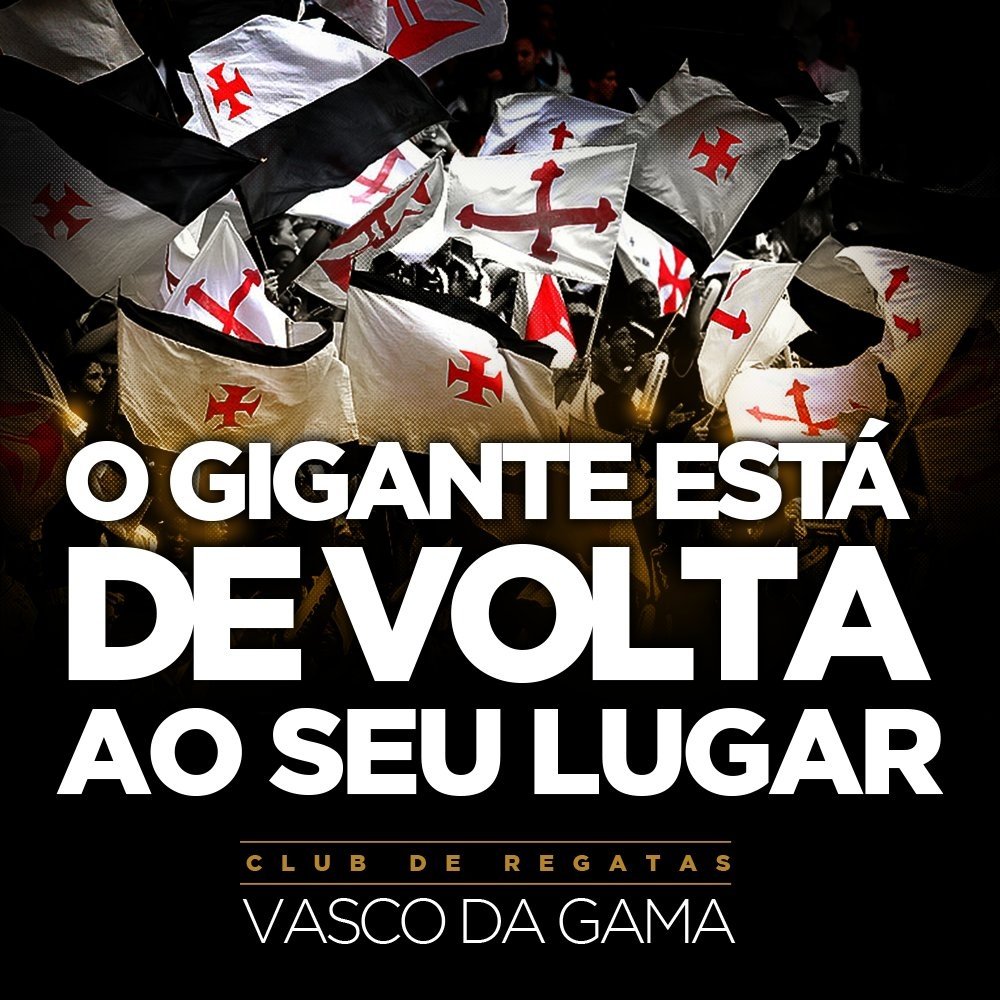 Así anunció en las redes sociales el Vasco da Gama su vuelta a la Série A brasileña. VascodaGama