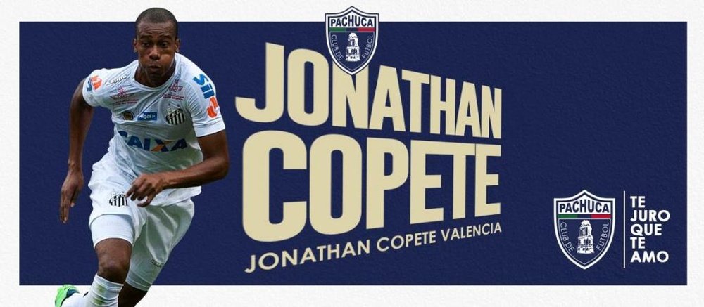 Así anunció Pachuca la llegada de Jonathan Copete. Twitter/Tuzos