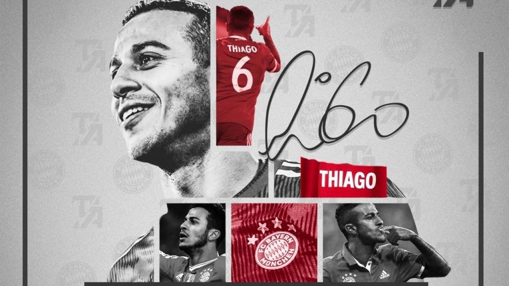 Thiago nunca olvidará lo vivido en el Bayern. Twitter/Thiago6