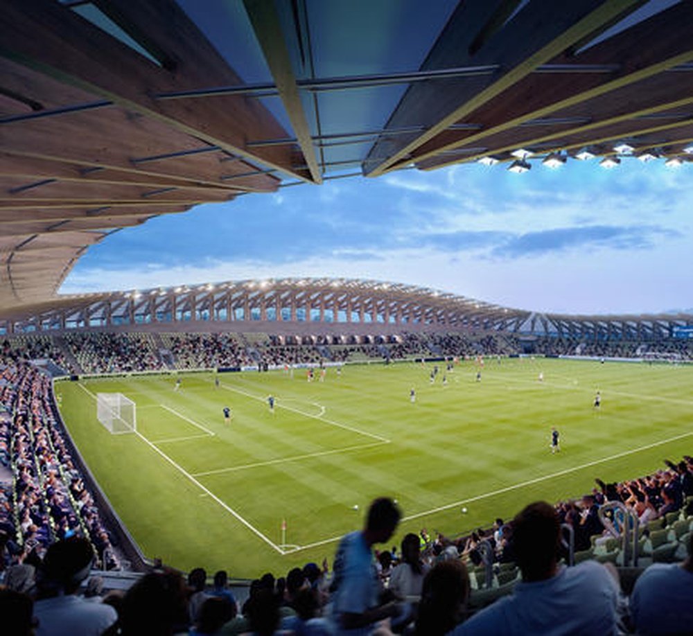 Así será el próximo estadio del Forest Green Rovers, construido principalmente con madera. ForestGreenRoversFC